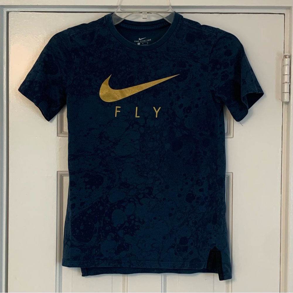 Nike Dri-Fit Blue Short Sleeve Top Boys Youth Sz M